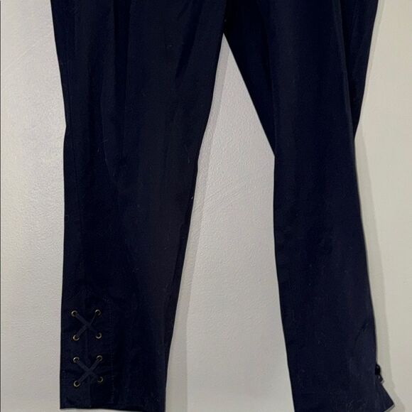 Talbots Navy Blue Cropped Pants with Tailored Silhouette - Picture 3 of 8